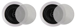 New (2) 5.25" In Ceiling Speaker Pair.5-1/4" Wall Mount White Speakers.8" - £54.54 GBP