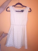 NWOT MISS CHIEVOUS White Floral Lace Sleeveless Dress SZ S Juniors - £15.78 GBP