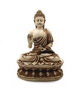 BUDDHA STATUE 9&quot; Large Ivory Color Resin Buddhist Icon Shakyamuni HIGH Q... - $47.96