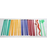 Vintage Lot of 26 Plastic Drink Swizzle Stirrers Red, Yellow, Blue, Gree... - $39.99