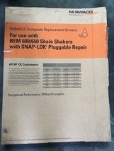 WBM6XL230C M-I Swaco API200 Duraflo Screen Bem 600/650 Shale Shakers Dubai / Uae - £215.01 GBP