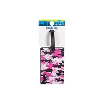 Protege Pink Camo Luggage Tag Pink / Black 4 x 2.5&quot; - £7.90 GBP