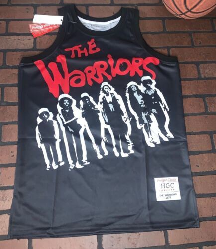 Il Warriors Nero Headgear Classics Basket Jersey ~ Mai Indossato ~ S M 2XL 3XL