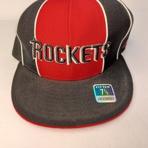 Houston Rockets Nba Reebok Hat Vintage Basketball 7 1/8 Red White Black Wool - $44.55