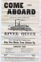 River Queen New Orleans Packet Boat Flyer and Melodrama Theatre Program ... - £53.74 GBP