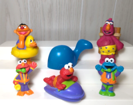 Sesame street bath pool puzzle Island figures Elmo Telly Ernie + Cookie Monster - £22.17 GBP