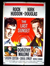LAST SUNSET-1961-POSTER-DOROTHY MALONE-WESTERN G - £39.06 GBP