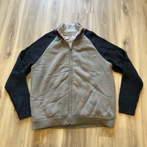 Carbon 2 Cobalt Men&#39;s Full Zip Sherpa Lined Sweater Size Large Beige Tan... - $39.59