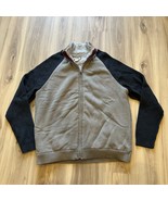 Carbon 2 Cobalt Men&#39;s Full Zip Sherpa Lined Sweater Size Large Beige Tan... - $54.14 CAD