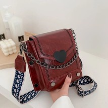 2023 New Women&#39;s Handbag PU Leather Quality Messenger Crossbody Bag Retro Heart- - £103.67 GBP