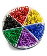 Officemate PVC Free Color Coated Paper Clips, 450 Per Tub Office Paper C... - £10.22 GBP