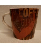 NEW Starbucks Coffee Large Mug - 2006 - GUATEMALA - Brown Orange and Gol... - $26.72