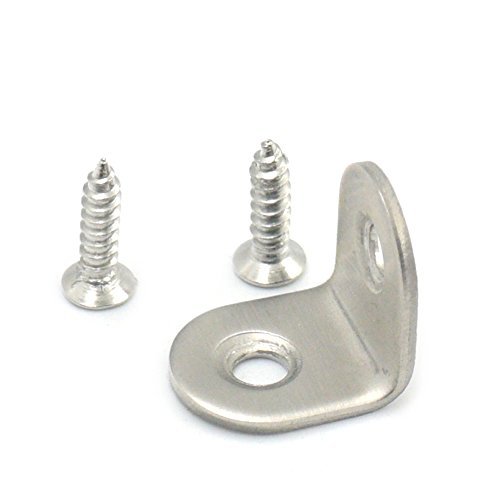 Primary image for Fujiyuan 5 PCS 20mm x 16mm Hinge Corners Stainless Steel Corner Brace Joint L sh