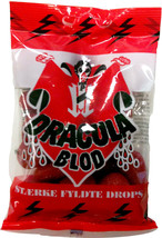 28 x bags of Dracula Blod 65g hard salmiakki flavoured candy - $39.63