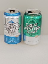 Vintage Beer Can Lot of 2 Diff Great Western Canada - £15.69 GBP