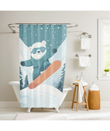 Pax the Peak Polar Bear Shower Curtain by Dancing Littles Jungle - $742.38 MXN