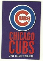 2006 Chicago Cubs Pocket Schedule - $94.29 MXN