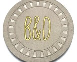 Vintage Casino Chip Beige B &amp; D Club Illegal Gambling Poker Chip Lebanon... - £7.89 GBP