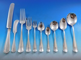 Dolores by Shreve Sterling Silver Flatware Service Dinner Set 71 pcs H monogram - £4,026.62 GBP