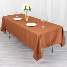 5 Cinnamon Brown 60X102 Rectangle Polyester Tablecloths Wedding Catering Gift - $81.24