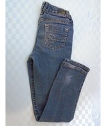 L.E.I. Girls Kate Low Rise Skinny Adjustable Waist Denim Blue Jeans Size 10 - €6,84 EUR