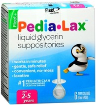 Fleet Pedia-Lax Liquid Glycerin Suppositories 6 Each (Pack of 1) - $9.89