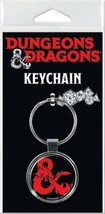 Dungeons &amp; Dragons Ampersand Dragon Logo Round Metal Key Chain NEW UNUSED - £3.90 GBP