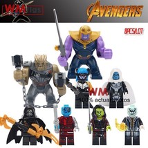 8pcs/set Avengers Infinity War Thanos Black Order Gamora Nebula Minifigures  - £16.51 GBP