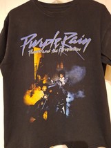 Prince Purple Rain Tee T-shirt Size Large Black - £7.62 GBP