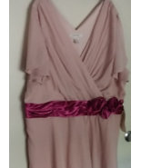 Roaman's New Pink Mother-of-the-Bride Wedding Cocktail Chiffon Dress Size 30W