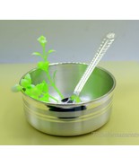 999 pure fine silver handmade solid bowl and spoon, silver baby utensils... - $516.22 CAD