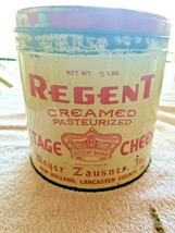 Vintage Meyer Zausner Regent Cottage Cheese Tin Can New Holland Lancaste... - $39.99