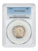 1919 25C PCGS MS64 - £402.38 GBP
