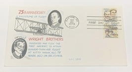 75th Anniversary A Milestone of Flight Wright Brothers Mail Cover 1978 - £18.77 GBP