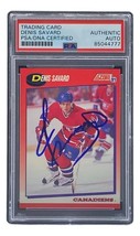Denis Savard Signed 1991 Score #165 Montreal Canadiens Hockey PSA Card /... - £69.63 GBP