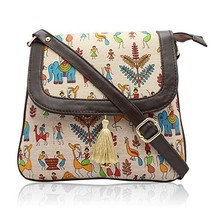 Damen &amp; Mädchen Riemen Handtasche Mit Indian Traditionell Kunstwerk - $26.10