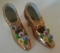 mini gold ceramic shoes - £31.50 GBP