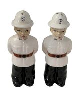 Vintage Jamaica Policeman Salt and Pepper Shakers Ceramic Souvenir Set 4... - $16.20