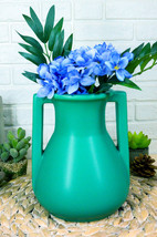 Ebros Teco Art Pottery Frank Lloyd Wright Contemporary Satin Green Roman Vase - £75.13 GBP