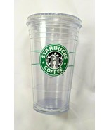 STARBUCKS Clear BPA FREE Cup GRANDE Tumbler Double Walled 16oz Glass Mer... - £16.62 GBP