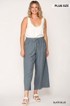 Women&#39;s Slate Grey Frayed Wide Leg Pants (XL) - $52.47