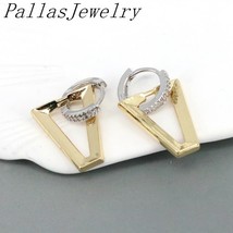 5 Pairs Fashion CZ Crystal Hoop Earring Simple Charming Geometric Dangle Earring - £42.74 GBP