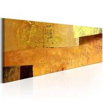Tiptophomedecor Abstract Canvas Wall Art - Golden Torrent - Stretched &amp; Framed R - £72.32 GBP+