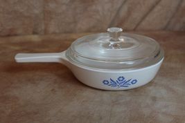 VTG CorningWare BLUE SUNFLOWER 6.5&quot; PAN SKILLET P-83-B WITH LID EUC RG144 - $256.81 MXN