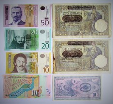 Serbia + Macedonia set of banknotes - $14.99