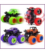 4pcs 360° Push &amp; Go Monster Trucks Set - Inertia Toy Cars for Kids 3+ - $361.62 MXN