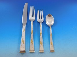 Golden Wheat by Gorham Sterling Silver Flatware Service 12 Set 53 pieces Scarce - £3,758.27 GBP