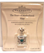 Hallmark Keepsake Silver Plated MAY Charm Swarovski Crystal Mother or Bi... - $8.21 CAD