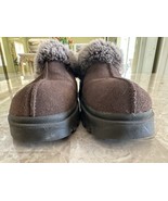 8 SKECHERS Fortress Slip On Shindigs Women&#39;s Chocolate Suede Mule Jammer... - $26.73