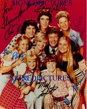 The Brady Bunch Cast Signed Autograph 8x10 Rp Photo All 8 Marsha Alice Greg Jan - £14.90 GBP